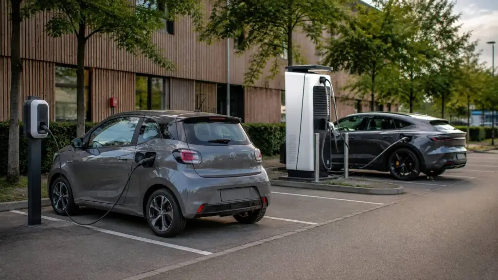Elektrische auto opladen met AC-laadpunt en DC-snellader