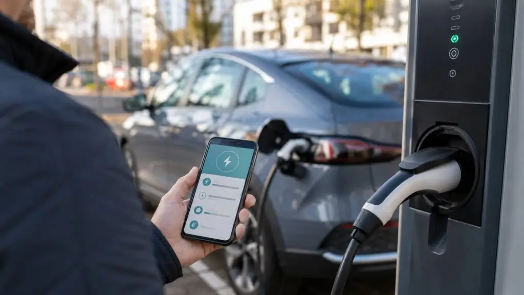 Laadkosten elektrische auto controleren tijdens een openbare laadsessie
